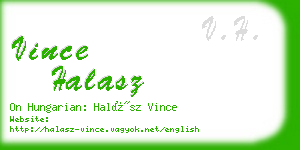 vince halasz business card
